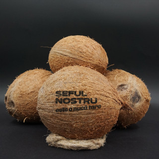Nucă de cocos gravată "Nucă tare"
