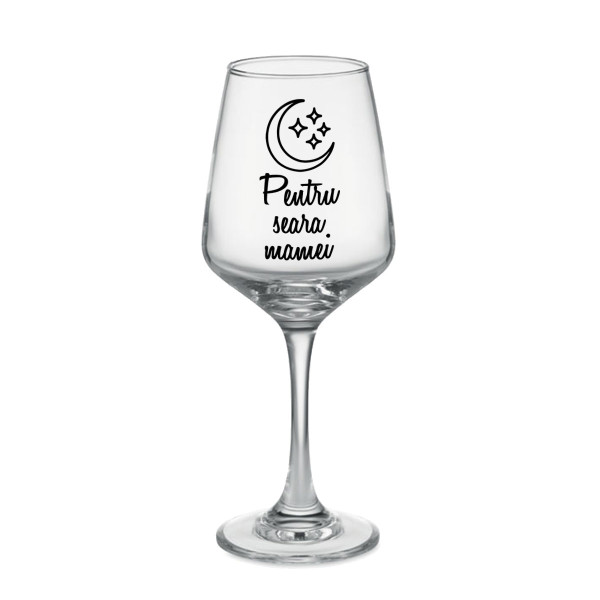 Pahar de vin "Pentru seara mamei" (400ml)