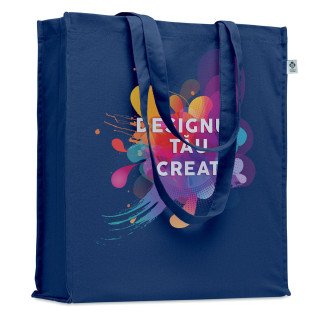 Pungă colorată din bumbac organic XL cu designul tău personalizat