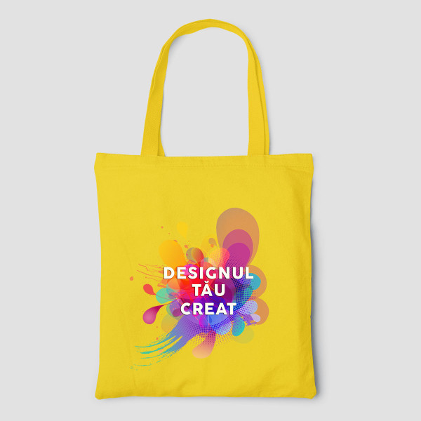 Pungă textilă color cu design personalizat