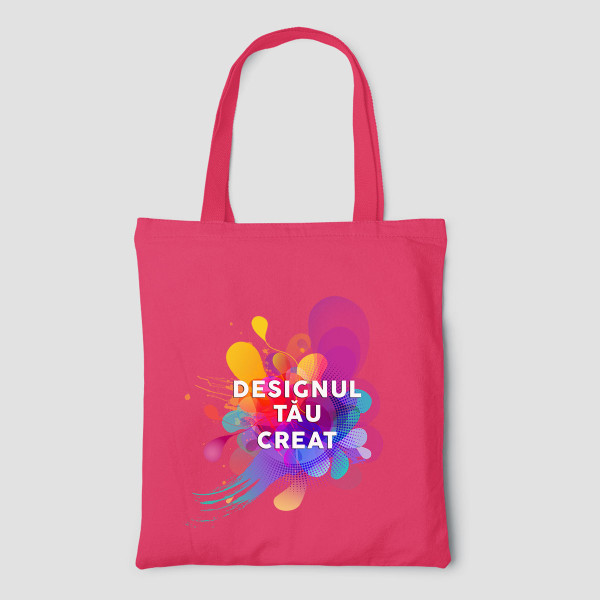 Pungă textilă color cu design personalizat