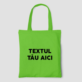 Pungă textilă colorată cu propriul text