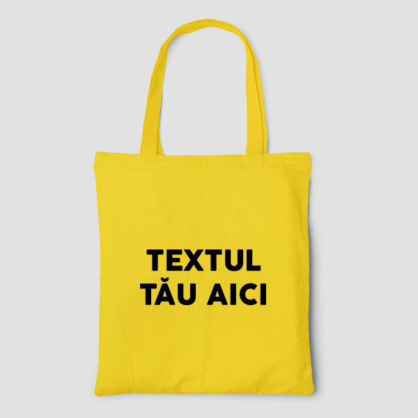 Pungă textilă colorată cu propriul text Pungă textilă colorată cu propriul text