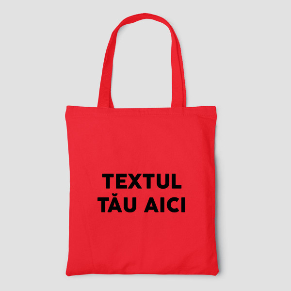 Pungă textilă colorată cu propriul text Pungă textilă colorată cu propriul text