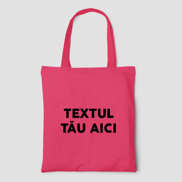 Pungă textilă colorată cu propriul text Pungă textilă colorată cu propriul text