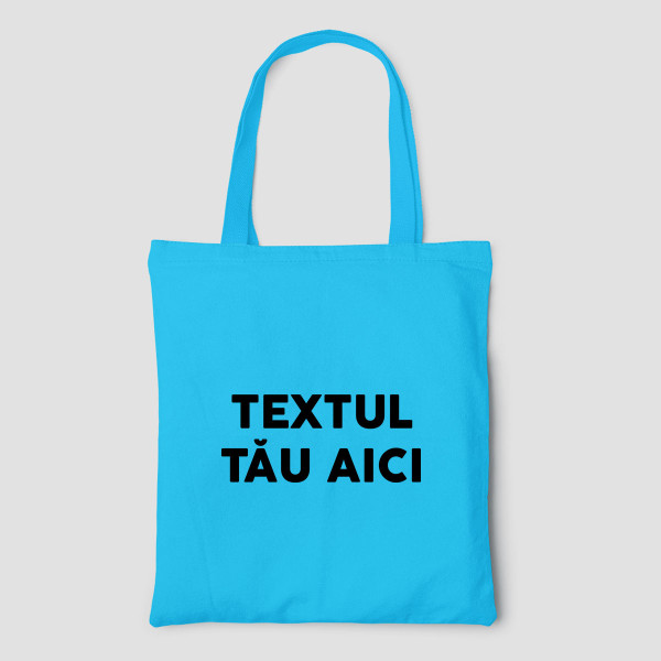 Pungă textilă colorată cu propriul text Pungă textilă colorată cu propriul text