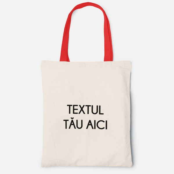 Pungă textilă cu textul tău propriu Pungă textilă cu textul tău propriu
