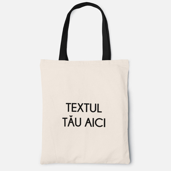 Pungă textilă cu textul tău propriu Pungă textilă cu textul tău propriu