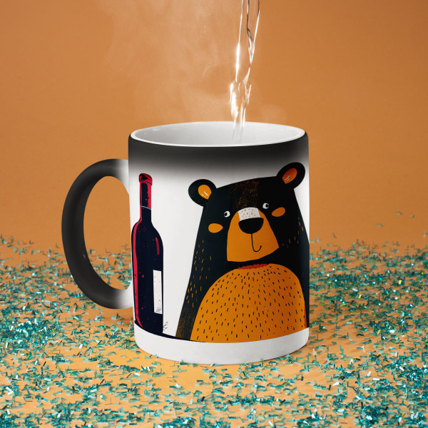 Cană "Nu beau vin singur"