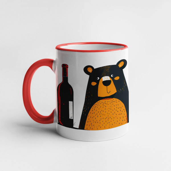 Cană "Nu beau vin singur"