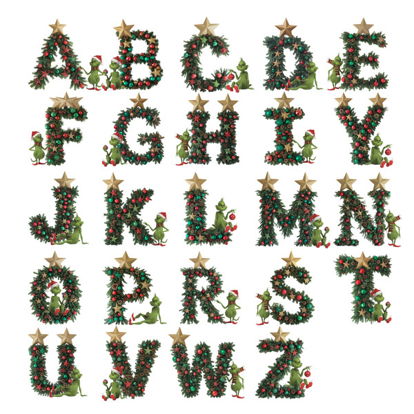 Cană „Crăciunul Grinchului” cu litera aleasă de tine