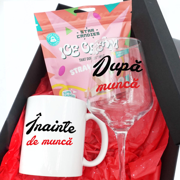 Set cadou "Înainte și după muncă"