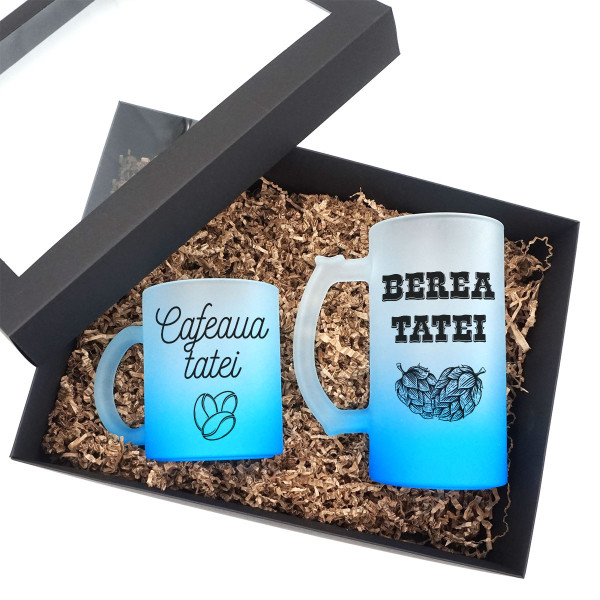 Set cadou premium "Cafeaua tatei și berea tatei" Set cadou premium "Cafeaua tatei și berea tatei"