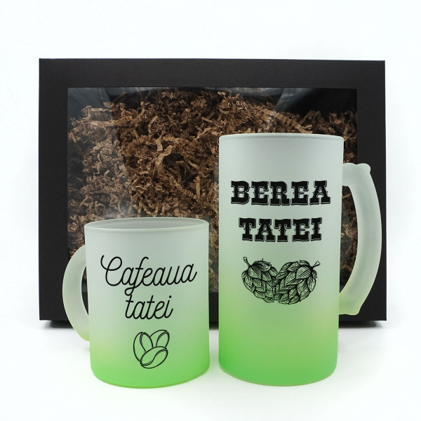 Set cadou premium "Cafeaua tatei și berea tatei" Set cadou premium "Cafeaua tatei și berea tatei"