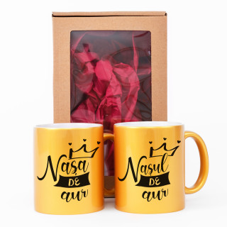 Set de căni „Nașii de Aur” Set de căni „Nașii de Aur”
