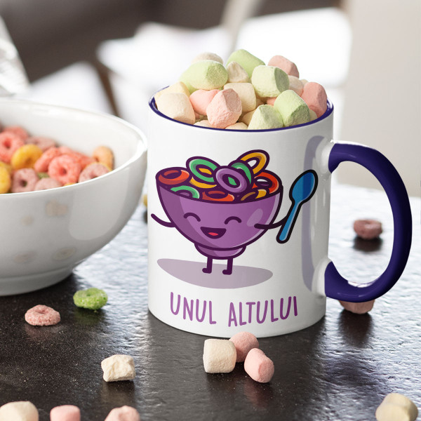 Set de căni pentru cupluri  "Cuplu de mic dejun"