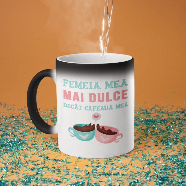 Set de căni pentru cupluri „Dragostea e ca cafeaua”