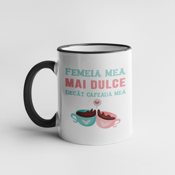 Set de căni pentru cupluri „Dragostea e ca cafeaua”