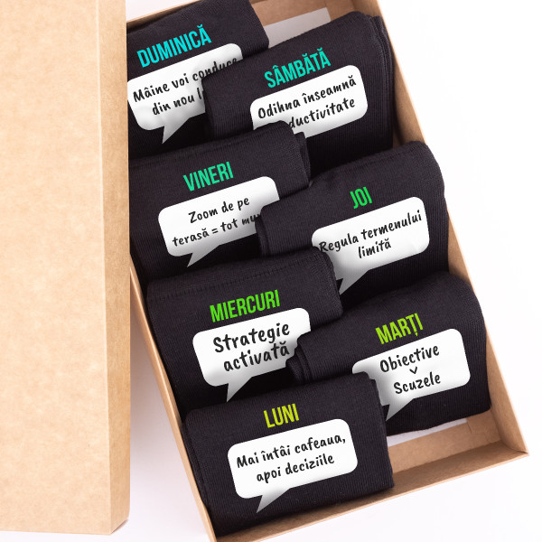 Set de șosete "Pachetul săptămânii pentru șef"