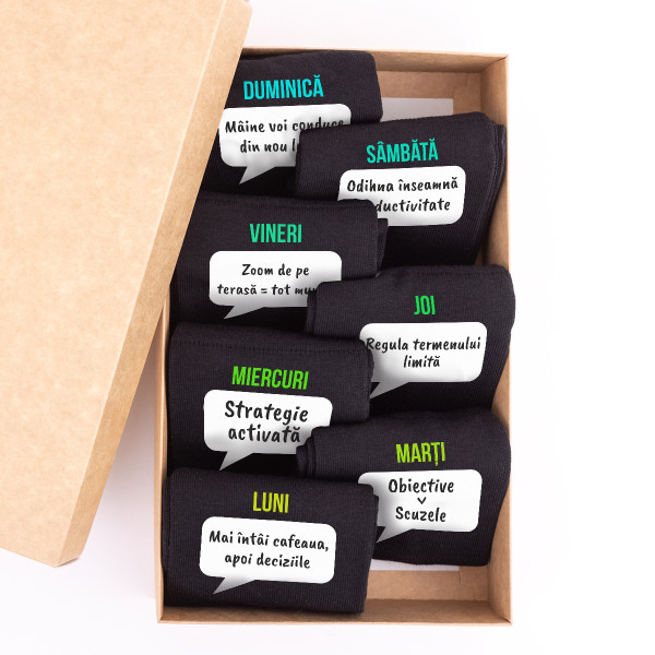 Set de șosete "Pachetul săptămânii pentru șef"