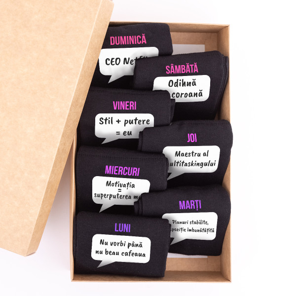 Set de șosete pentru femei "Pachetul săptămânii pentru șefa"