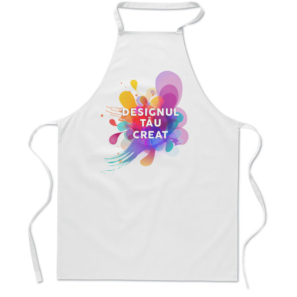 Șorț de bumbac cu designul tău personalizat