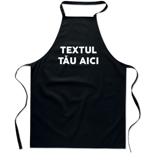 Șorț de bumbac cu textul ales de tine