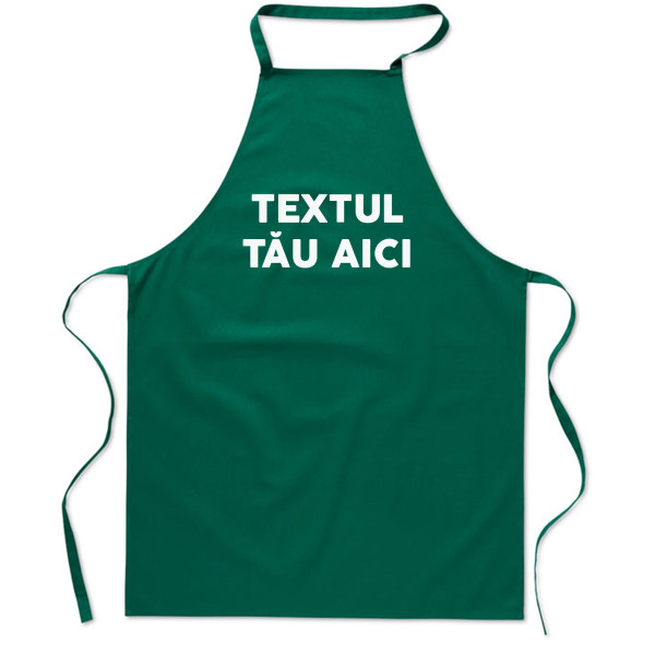 Șorț de bumbac cu textul ales de tine
