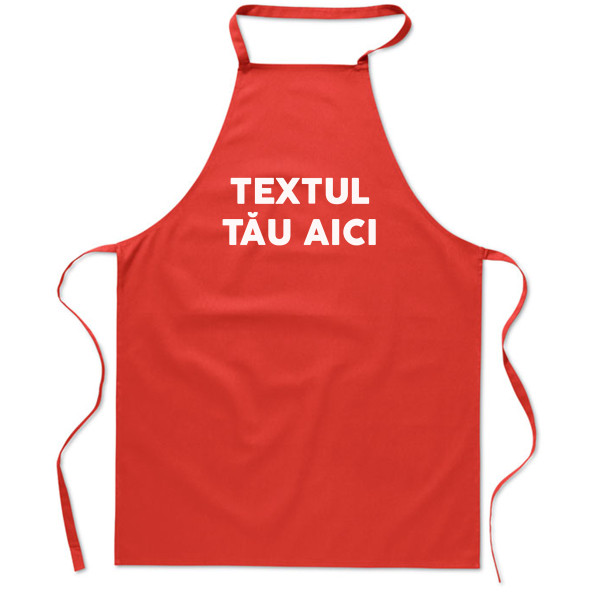 Șorț de bumbac cu textul ales de tine