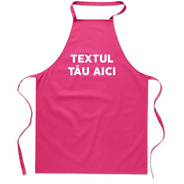 Șorț de bumbac cu textul ales de tine