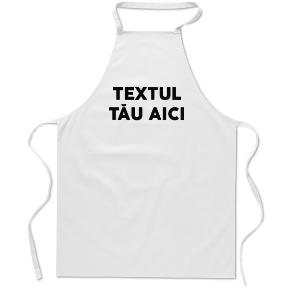 Șorț de bumbac cu textul ales de tine