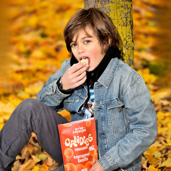 Bomboane liofilizate STAR CANDIES "Caramel balls", 40g.