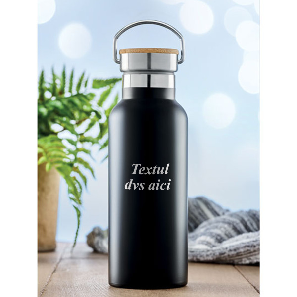 Sticlă de apă din metal "HELSINKI" cu textul tău gravat (500ml)