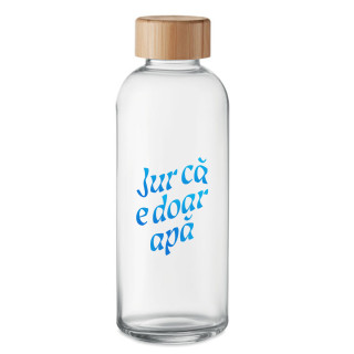 Sticlă de apă din sticlă "Jur că e doar apă" (650ml)