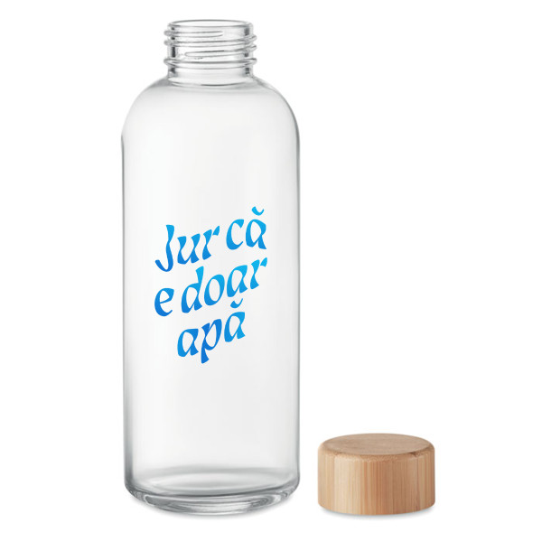 Sticlă de apă din sticlă "Jur că e doar apă" (650ml) Sticlă de apă din sticlă "Jur că e doar apă" (650ml)