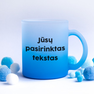 Cană din sticlă mată cu textul ales de tine