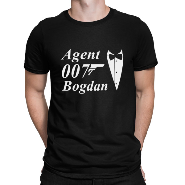 Tricou "Agent 007" cu numele ales de dvs. Tricou "Agent 007" cu numele ales de dvs.