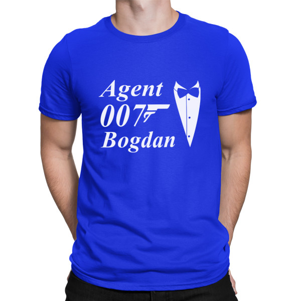 Tricou "Agent 007" cu numele ales de dvs. Tricou "Agent 007" cu numele ales de dvs.