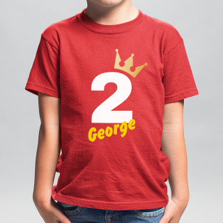 Tricou aniversar pentru copii cu numele și vârsta aleasă