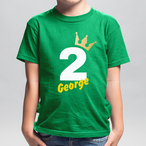 Tricou aniversar pentru copii cu numele și vârsta aleasă