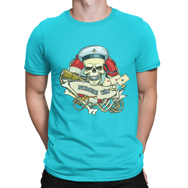 Tricou "Captain Skull" cu numele ales de tine