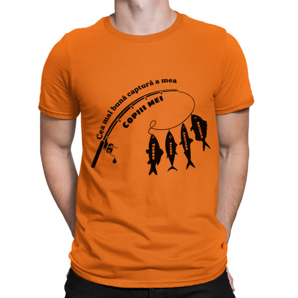 Tricou "Cea mai bună captură" cu numele copiilor: