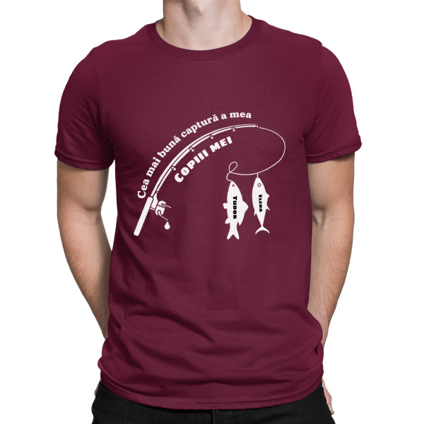 Tricou "Cea mai bună captură" cu numele copiilor: