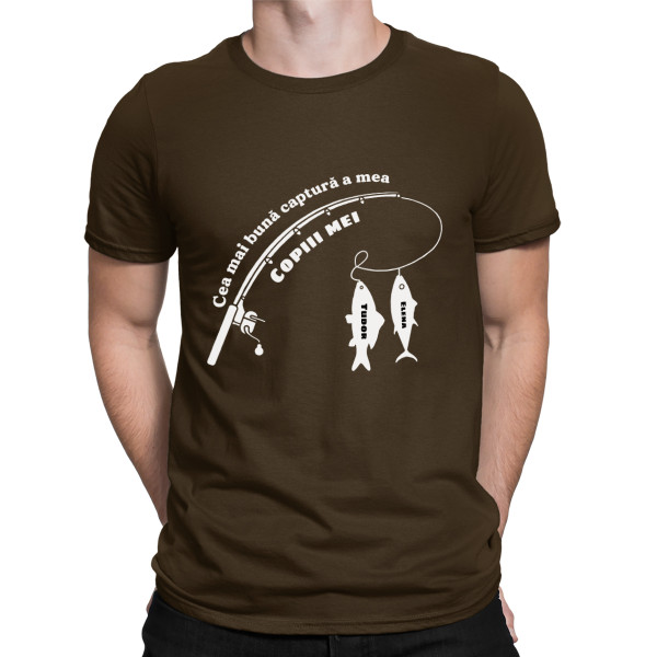 Tricou "Cea mai bună captură" cu numele copiilor:
