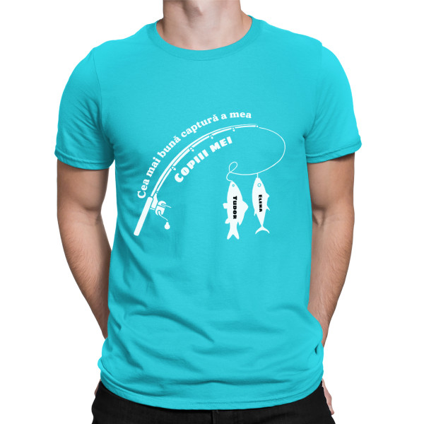 Tricou "Cea mai bună captură" cu numele copiilor: