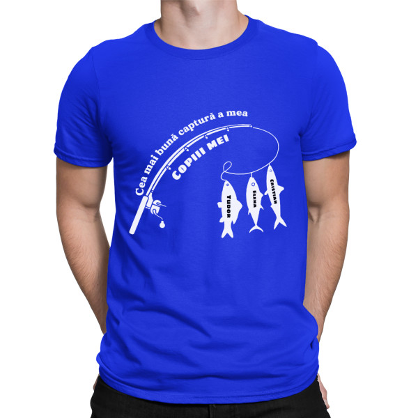 Tricou "Cea mai bună captură" cu numele copiilor: