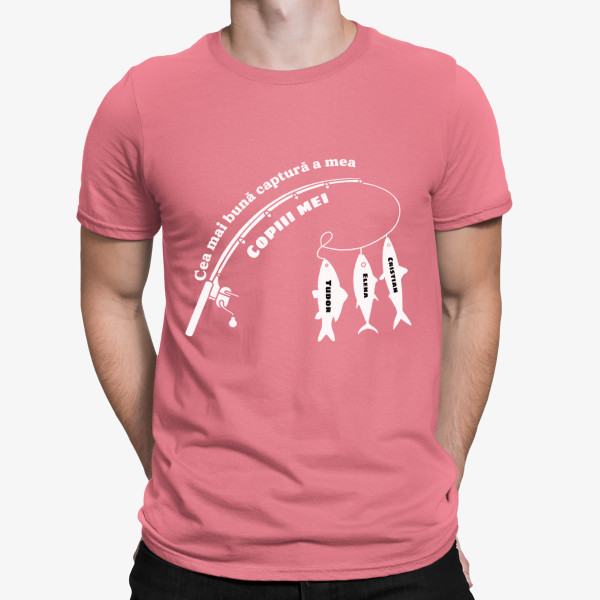 Tricou "Cea mai bună captură" cu numele copiilor: