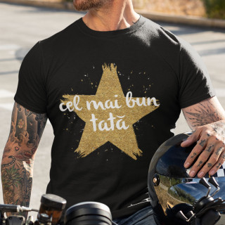 Tricou  "Cel mai bun tată cu o stea"