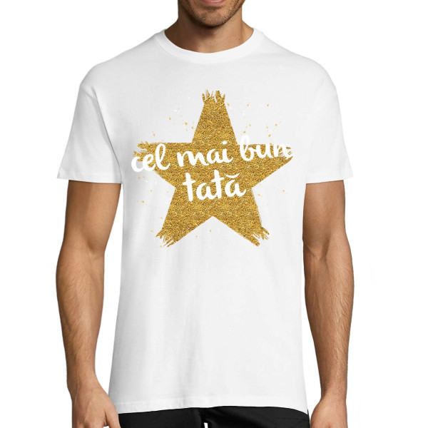 Tricou  "Cel mai bun tată cu o stea"
