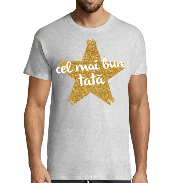 Tricou  "Cel mai bun tată cu o stea"